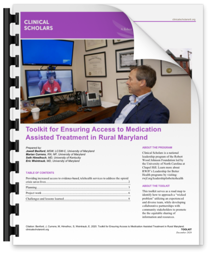 Toolkit for Ensuring Access to Medication Assisted Treatment in Rural Maryland