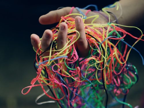 A Wicked Problem is like a seemingly impossible to untangle knotted mess of threads intertwined