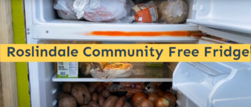 Accessible fridge with free, heat and eat meals for community members